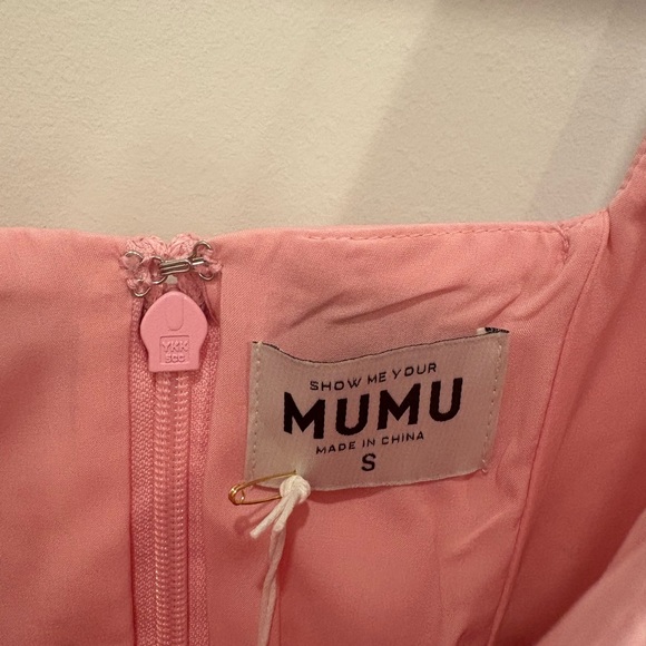 Show Me Your MuMu Woods Faux Leather Pink Mini Dress - Picture 7 of 7